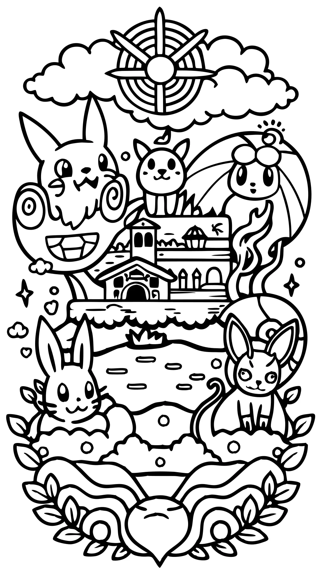 coloriages de pokemon complexes pour adultes